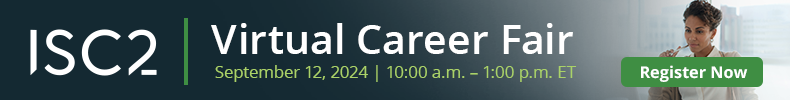 ISC2 Virtual Career Fair Banner